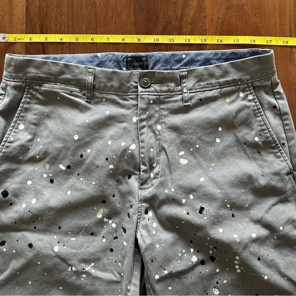 Hand-Splatteted Grey Chino from J Crew - One of a Kind
